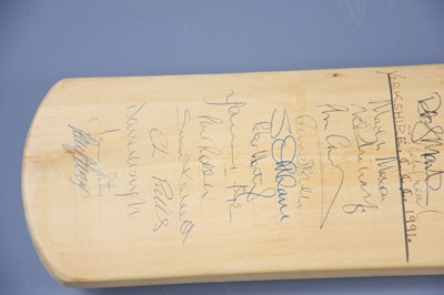 Lot 285 - A Duncan Fearnley cricket bat signed by both...