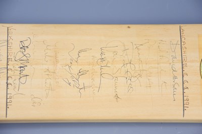 Lot 285 - A Duncan Fearnley cricket bat signed by both...