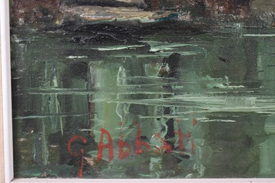 Lot 24 - G Abatti (20th century): Venetian scene, oil...