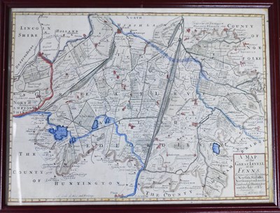 Lot 82 - A 17th century map of The Great Levell of the...