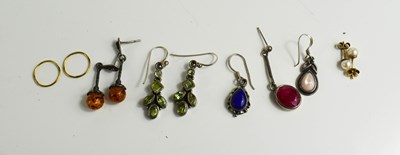 Lot 174 - A group of earrings, to include a pair of 9ct...