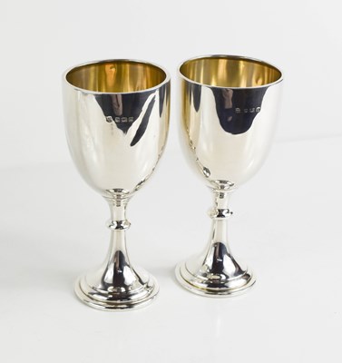 Lot 152 - A pair of silver goblets, Birmingham 1935,...