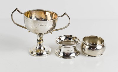 Lot 146 - A silver twin handled trophy, Birmingham 1926,...