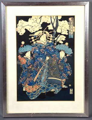 Lot 143 - A 19th century Japanese colour woodblock print...