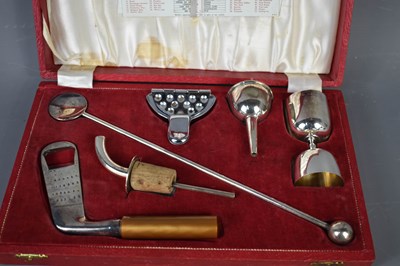 Lot 113 - A silver plated vintage Cocktail making set,...