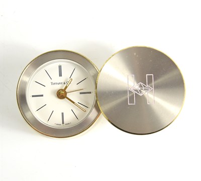 Lot 79 - A vintage Tiffany & Co travel alarm clock, the...
