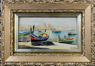 Lot 116 - J Galea (20th century): Malta, watercolour on...