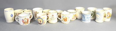 Lot 164 - A group of fifteen Royal commemorative mugs,...