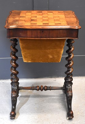 Lot 531 - A Victorian mahogany games/work table, the...