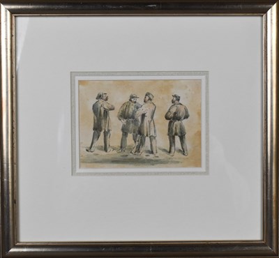 Lot 431 - A 19th century French watercolour on paper...