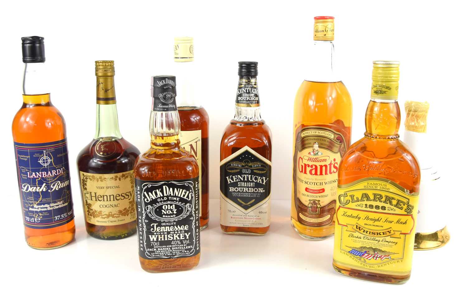 Lot 98 - A group of whiskeys, bourbons and other...