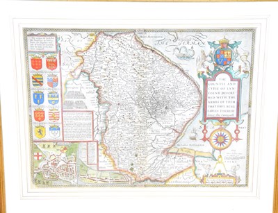 Lot 486 - John Speed: A hand-coloured engraved map of...