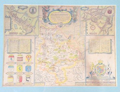 Lot 508 - John Speed: A hand-coloured engraved map of...