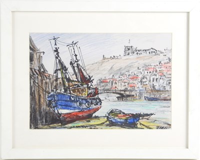 Lot 497 - Jack Rigg (b.1927): Pen and pastel on paper,...