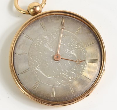 Lot 42 - A 19th century gold (tested as) pocket watch,...