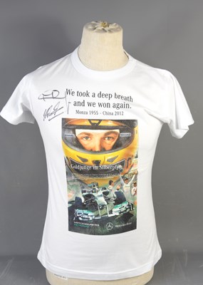 Lot 249 - Formula 1 memorabilia: A T-Shirt hand signed...