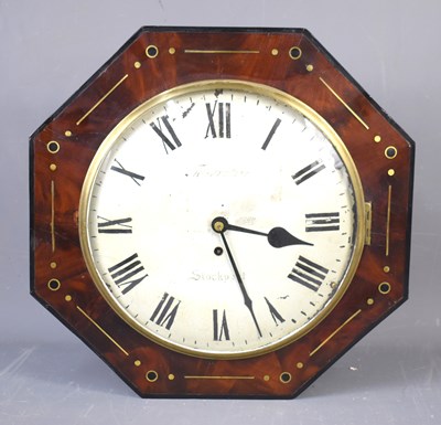 Lot 401 - A 19th century mahogany and brass inlaid cased...