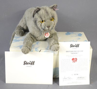 Lot 328 - A Steiff limited edition British Blue Cat...