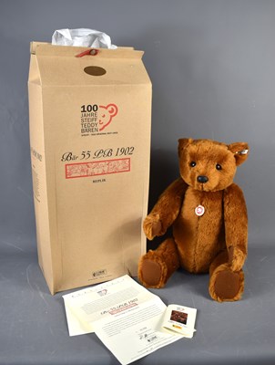 Lot 364 - A Steiff replica bear 55 PB 1902, with...