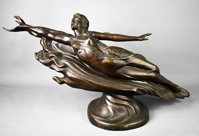 Lot 241 - A bronze depicting a siren or a sea nymph...