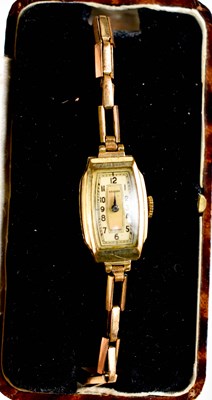 Lot 35 - A 1930s rolled gold Medana ladies wristwatch,...
