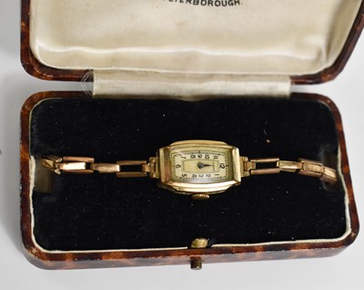 Lot 35 - A 1930s rolled gold Medana ladies wristwatch,...