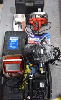 Lot 523 - A Black and Decker circular saw together with...