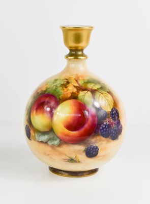 Lot 144 - A Royal Worcester vase of globular form,...