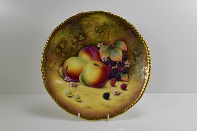 Lot 148 - A fine Royal Worcester plate, painted with...