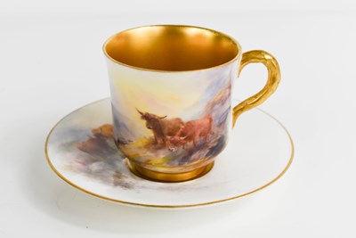 Lot 116 - A Royal Worcester cup and saucer by John...