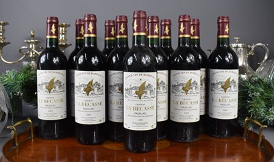 Lot 30 - Twelve bottles of Chateau La Becasse, Pauillac,...