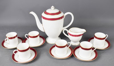 Lot 156 - A Royal Worcester part coffee service in the...
