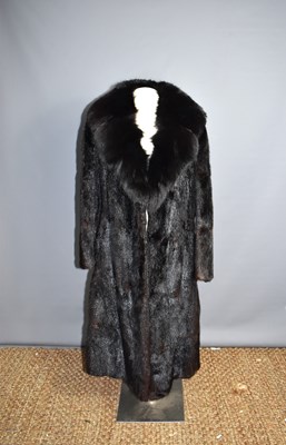 Lot 307 - A 1970's black mink coat, together with a...