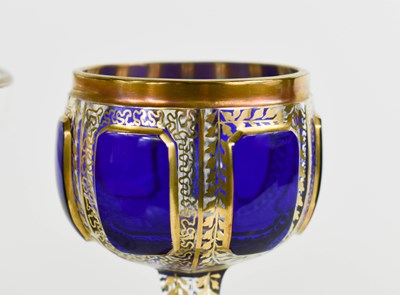 Lot 131 - A stunning quality Bohemian small glass goblet,...