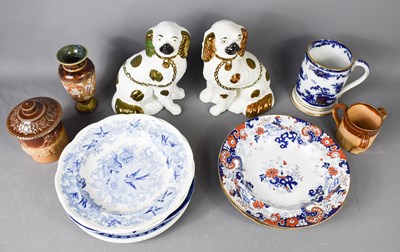 Lot 157 - A collection of 19th century English porcelain,...