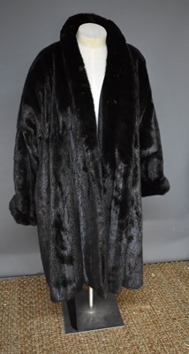 Lot 308 - A vintage dark brown, almost black mink coat...