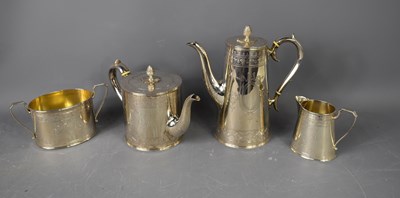 Lot 399 - A Victorian silver tea and coffee set, with...