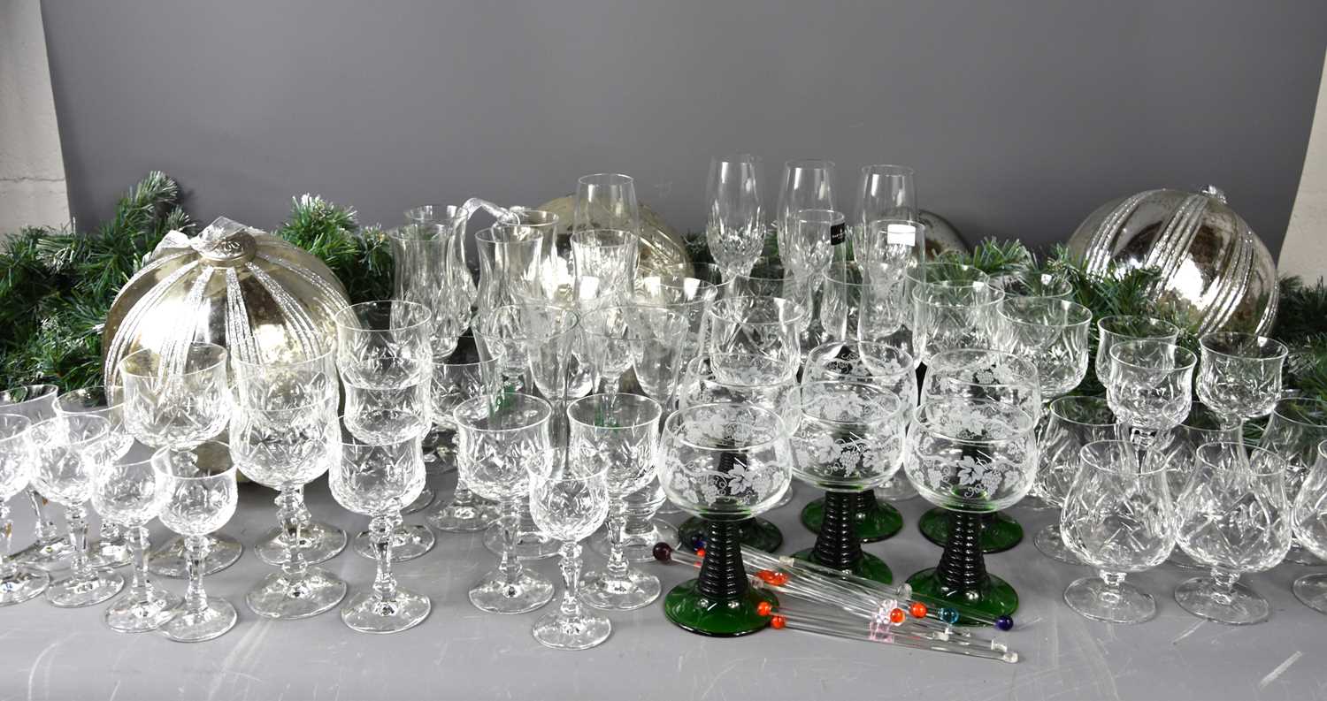 Lot 137 - A large group of crystal glass ware and other...