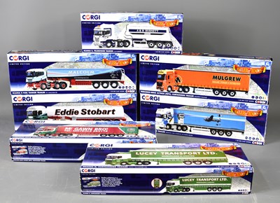 Lot 369 - Seven Corgi limited edition haulage lorries to...