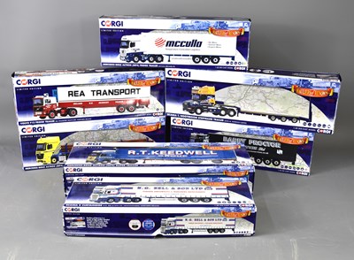 Lot 370 - Seven Corgi limited edition haulage lorries...