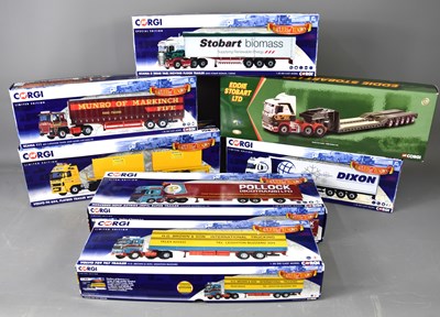 Lot 374 - Seven boxed Limited edition Corgi haulage...