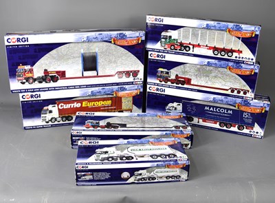 Lot 375 - Seven boxed limited edition Corgi haulage...