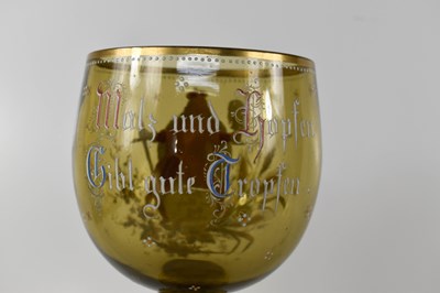 Lot 138 - A late 19th century German glass of large...