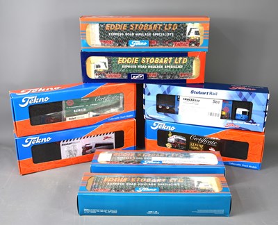 Lot 376 - Eight boxed Tekno diecast haulage lorries,...