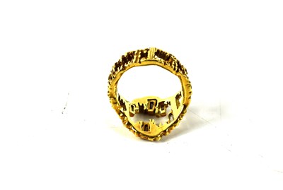 Lot 51 - An 18ct gold and diamond brutalist dress ring...