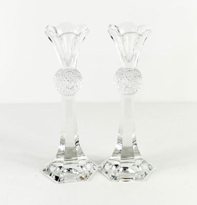 Lot 187 - A pair of Nachtmann crystal thistle form...