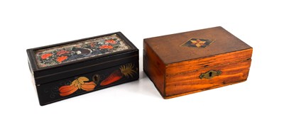 Lot 60 - A Victorian mahogany money box, with faux...