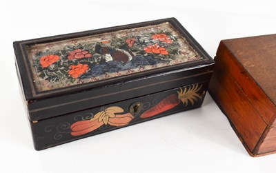 Lot 60 - A Victorian mahogany money box, with faux...