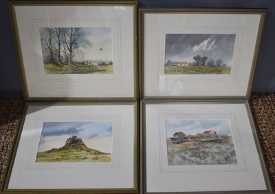 Lot 495 - Trevor Parkin (20th century): four landscapes,...