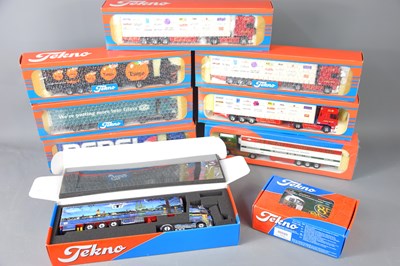 Lot 366 - Nine boxed Tekno haulage lorries to include...